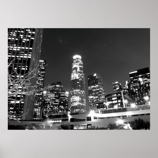 Black And White Cityscape 13 Poster (Front)