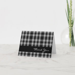 Black and White Clan MacPhee Thank You Card