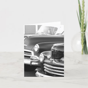 Black and White Classic car notecard