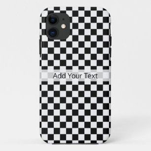 Black and White Classic Chequerboard by STaylor iPhone 11 Case