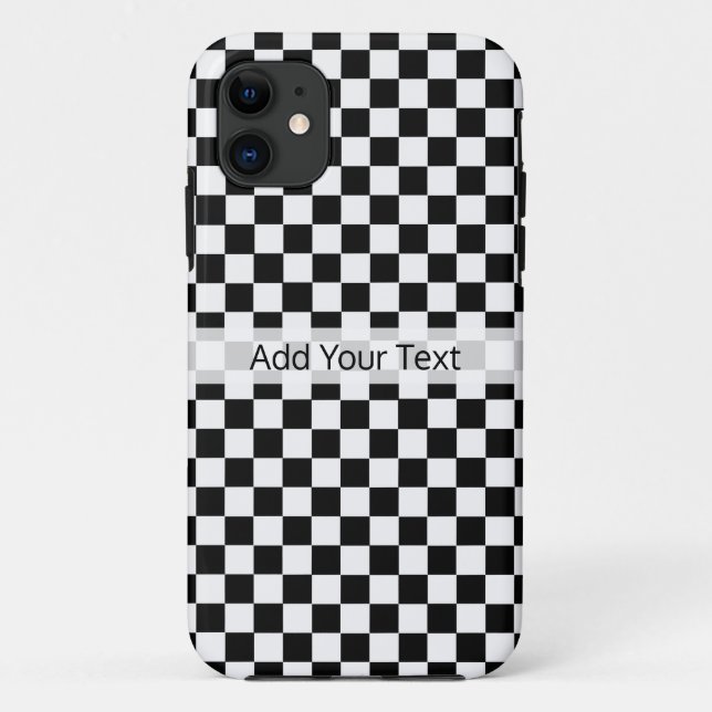 Black and White Classic Chequerboard by STaylor Case-Mate iPhone Case (Back)