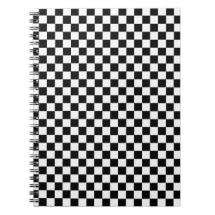 Black and White Classic Chequerboard by STaylor Notebook
