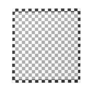 Black and White Classic Chequerboard by STaylor Notepad