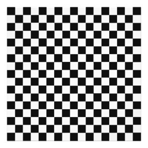 Black And White Classic Chequerboard by STaylor Photo Print