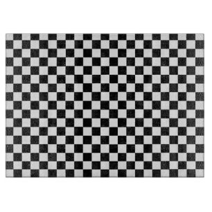 Black And White Classic Chequerboard Cutting Board