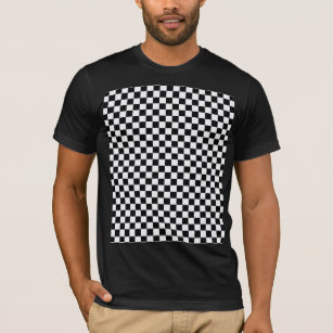 Black And White Classic Chequerboard T-Shirt