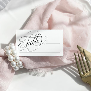 Black and White   Classic Italian Elegance Wedding Place Card