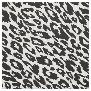 Black and White Classic Leopard Fabric