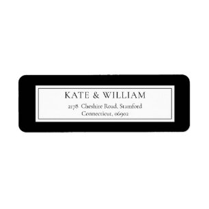Black And White Classic Modern Return Address Return Address Label