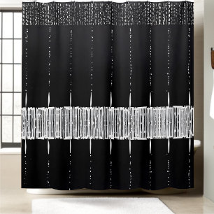 Black and White Classy Shower Curtain Style 1 