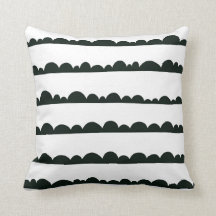 Black and White Clouds Pillow