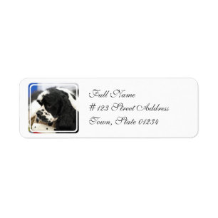 Black and White Cocker Spaniel Mailing Labels
