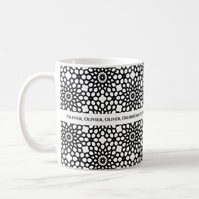 Black and White Coffee Mug (Left)