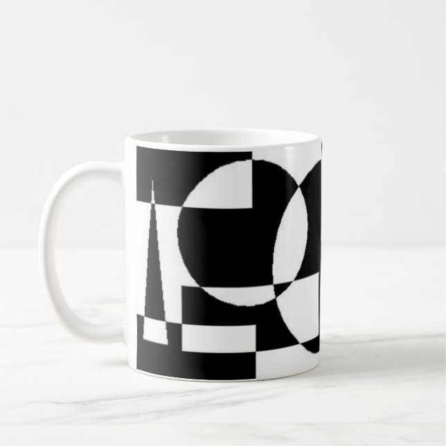 Black and White Coffee Mug (Left)