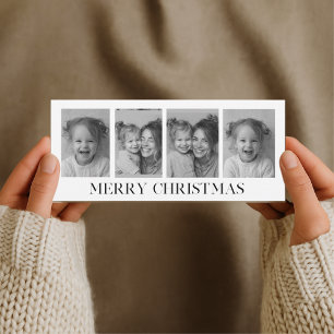 Black and White Collage Photo Merry Christmas