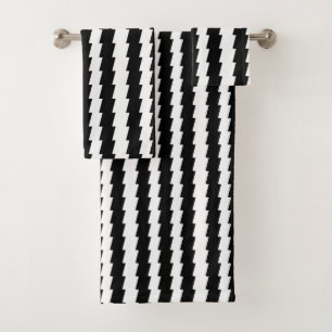 BLACK AND WHITE COLLECTION 1 BATH TOWEL SET