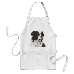 black and white collie blue eyes standard apron