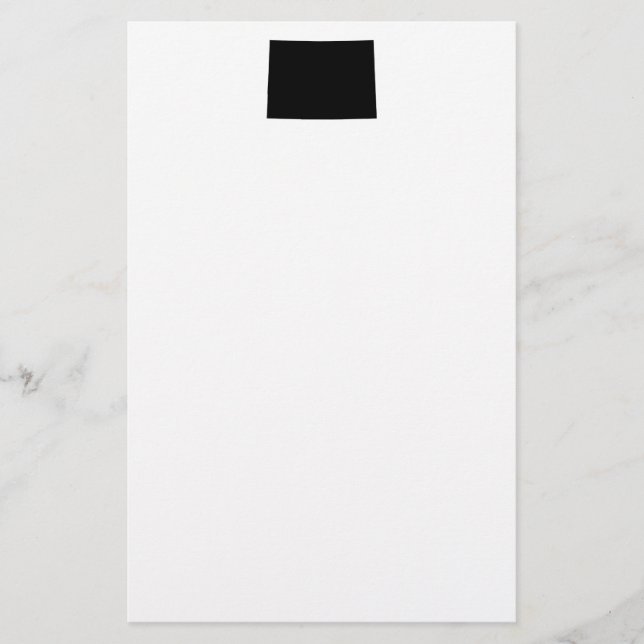 Black and White Colorado Stationery (Front)