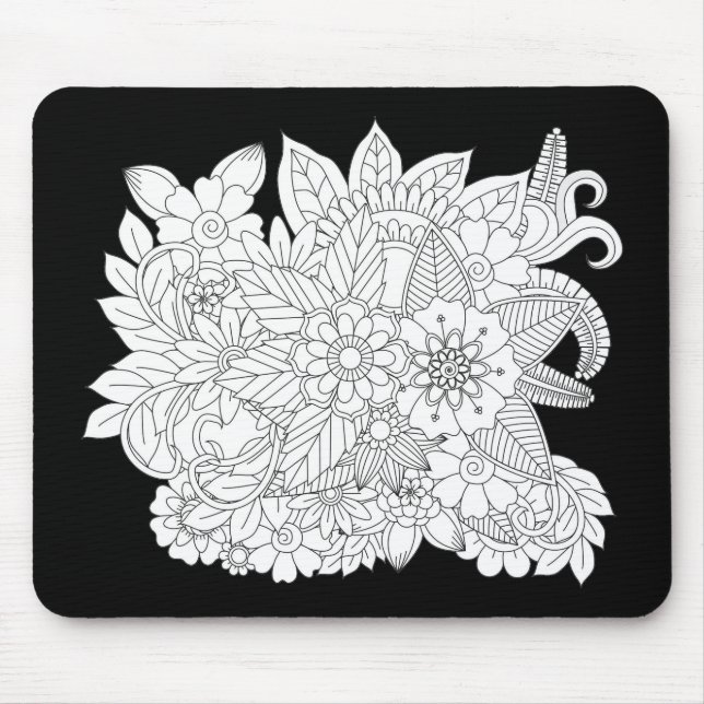 Black and White, Colour This  Mouse Pad (Front)