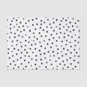 Black And White Confetti Dots Tissue Paper