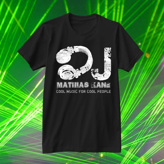 Black and white cool music DJ T-Shirt (Creator Uploaded)