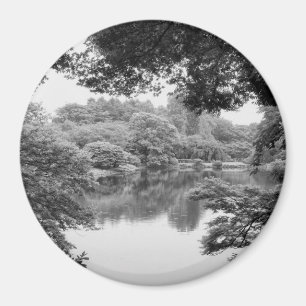 Black and white, cool, unique nature and lake magnet