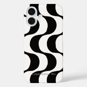 black and white copacabana, RJ iPhone 16 Case