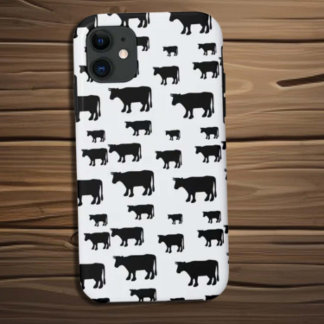 black and white cow breeds-Mate iPhone Case