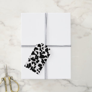 Black And White Cow Hide Fur Pattern Gift Tags