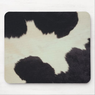 Black and White Cow Hide Mouse Pad