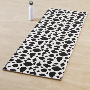 Black and White Cow Pattern Cute Animal Spots Yoga Mat