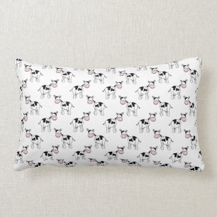 Black and White Cow Pattern. Lumbar Cushion