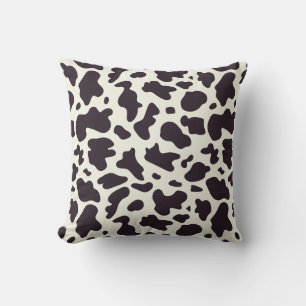 Black and White Cow Pattern Print Cushion