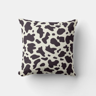 Black and White Cow Pattern Print Cushion