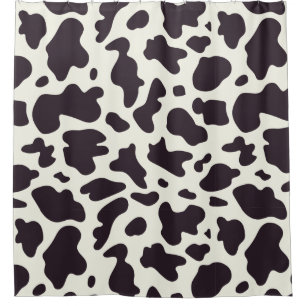 Black and White Cow Pattern Print Shower Curtain