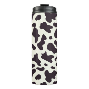 Black and White Cow Pattern Print  Thermal Tumbler
