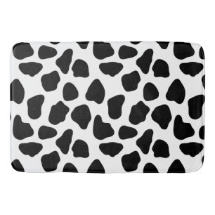 Black And White Cow Print Bath Mat