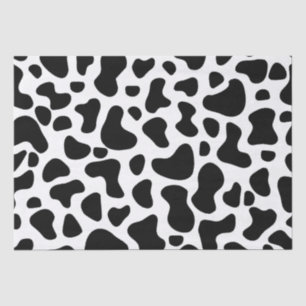 Black and White Cow Print Birthday Tissue Paper