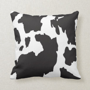 Black and White Cow Print Cushion