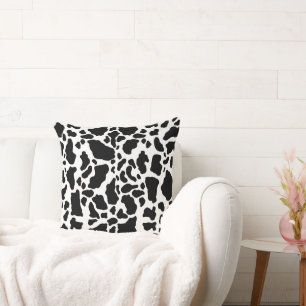 Black and White Cow Print Cushion