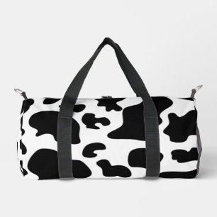 Black and White Cow print Duffle Bag