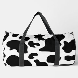Black and White Cow print Duffle Bag