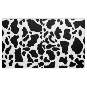 Black and White Cow Print Fabric