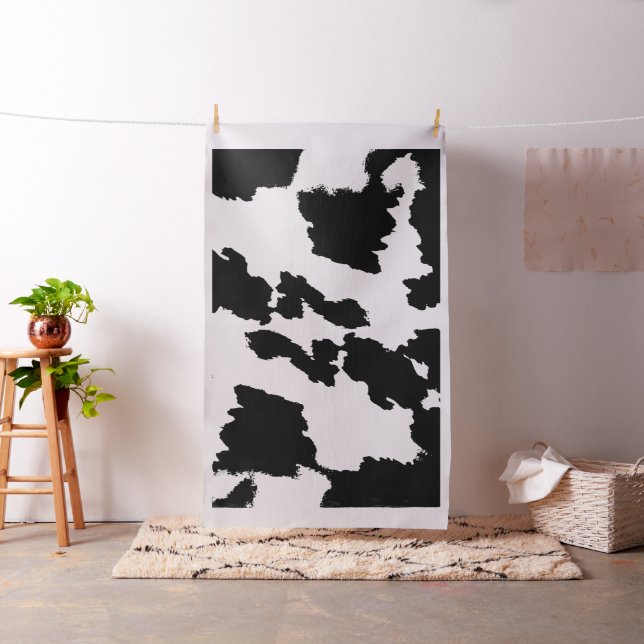 Black and White Cow Print Fabric (In Situ)
