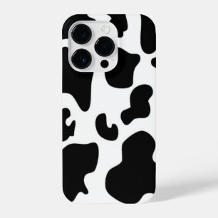 Black and White Cow print iPhone 14 Pro Case