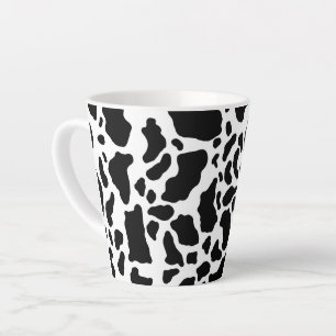 Black and White Cow Print Latte Mug