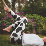 Black and white Cow Print Leggings<br><div class="desc">Black and White Cow Print Leggings are a versatile and stylish addition to your wardrobe. Featuring a classic design, these leggings showcase the iconic black and white cow print pattern. The contrasting colours create a striking visual impact, adding sophistication and modernity to your outfit. Made from high-quality, stretchy fabric, these...</div>