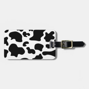 Black and White Cow print Luggage Tag