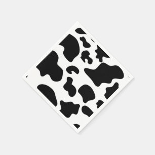 Black and White Cow print Napkin