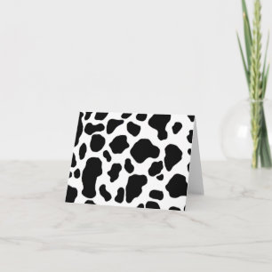 black and white cow print Note Card